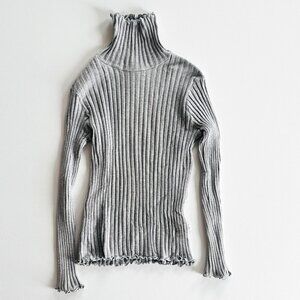 Il Gufo Girls Ribbed Turtleneck Sweater — Size 6 Made in Italy